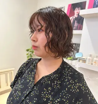 ショート パーマ 髪質改善/パーマ 👑水町幸基のネイルデザイン