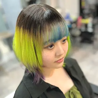 ミディアム カラー 吉田 聡一のヘアスタイル
