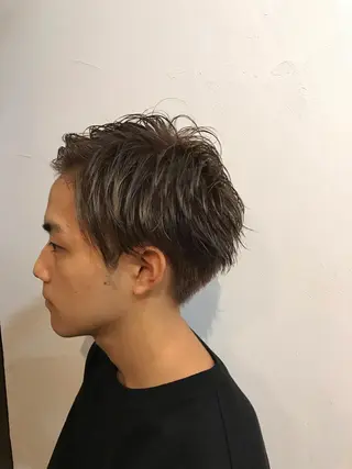 ショート パーマ メンズ 福井 稜平のヘアスタイル