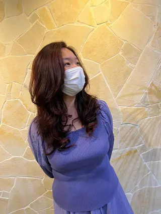 セミロング カラー パーマ and Art おのでらじんのヘアスタイル