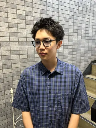 ショート パーマ メンズ 💈メンズ短髪特化 ✂︎伊藤大輝💈のヘアスタイル