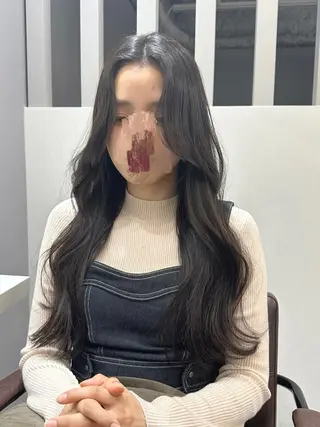 ロング 韓国風✨髪質改善✨ 縮毛矯正✨松浦知奈美のヘアスタイル