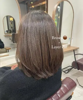ミディアム カラー 森田 亜海のヘアスタイル