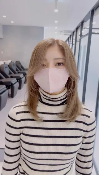 セミロング 髪質改善/顔まわり 石原のヘアスタイル