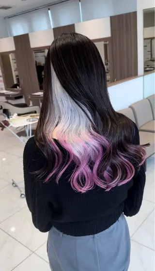 ロング カラー 【複雑履歴ブリーチ】 中村　玲仁のヘアスタイル