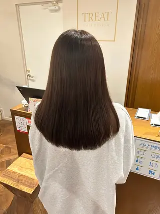ロング あべ しおりのヘアスタイル