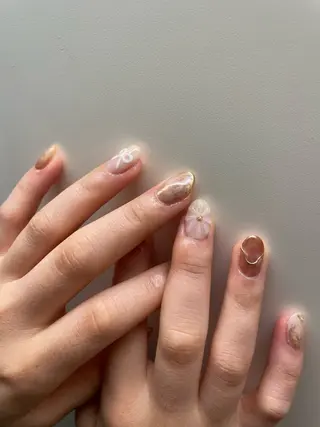 ネイル 【淡色color/ nail】maikoのネイルデザイン