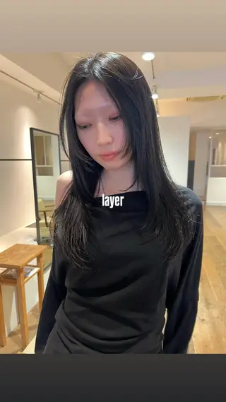 ロング KNACK/天王寺 美容室/レイヤーのヘアスタイル