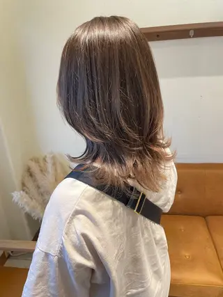 ミディアム カラー 片山千晴✨ツヤ髪カラ ー✨レイヤーカット✨のヘアスタイル
