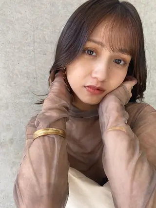 ミディアム カラー RISAKO レイヤーカット🎀のヘアスタイル