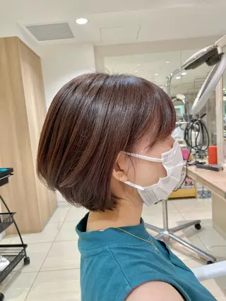 ショート カラー 銀座シロー　村山 レツのヘアスタイル
