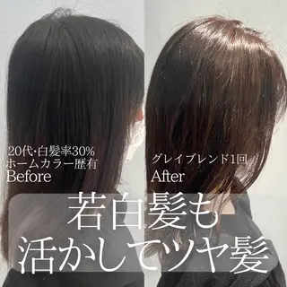 セミロング カラー matka白髪ぼかし 大人ヘア/KEIKOのヘアスタイル
