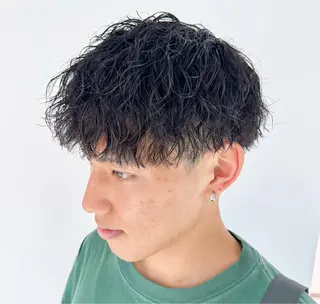 ショート パーマ メンズ メンズ/パーマ特化 /波巻き/林洋平のヘアスタイル