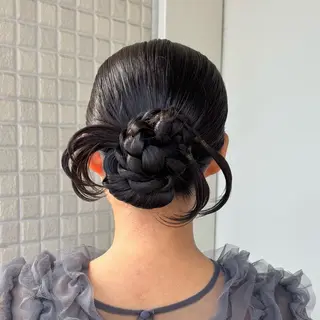 ヘアアレンジ 艶感カラー/オリーブ アレンジ：♡のヘアスタイル