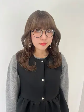 セミロング カラー 透明感カラー 💎飯塚ゆうきのヘアスタイル