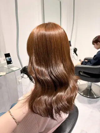 セミロング カラー 表参道♡暗髪♡ 艶カラー♡アユミのヘアスタイル