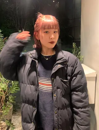 ショート カラー スパイラルパーマ 🌐hina⭐️のヘアスタイル