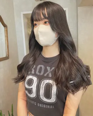 ロング カラー ヘアアレンジ トレンドレイヤー カット/mihoのヘアスタイル