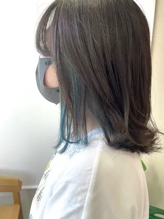 ミディアム カラー 佐々木 美帆のヘアスタイル