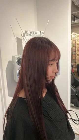 ロング はな SPURのヘアスタイル