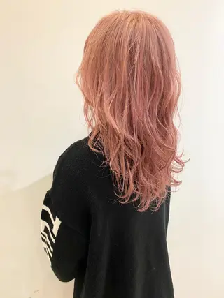 セミロング カラー シールエクステ×美髪 改善/ヨシモトカンジのヘアスタイル