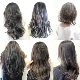 ミディアム カラー 360°キレイな ショートカットのヘアスタイル