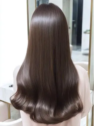 セミロング 絶対可愛い暖色カラー 🌷うる艶🌷結奈✨のヘアスタイル