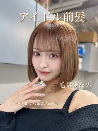 ロング カラー 顔まわりの神様✨ 透明感カラー藤嶋秀幸のヘアスタイル