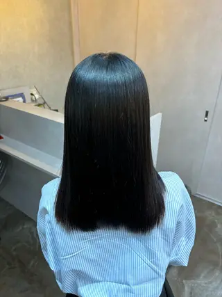 セミロング 💜髪質改善/ 艶カラー/ミナ🩷のヘアスタイル