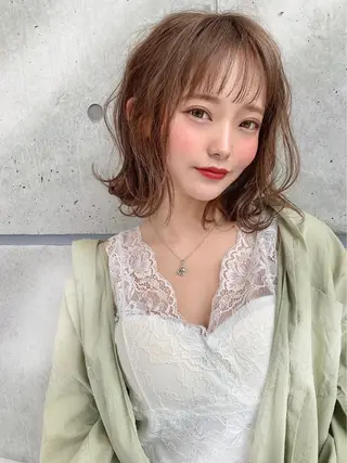 ロング カラー パーマ ヘアアレンジ 🎀愛されモテヘア♡ 梅澤夏基🎀のヘアスタイル