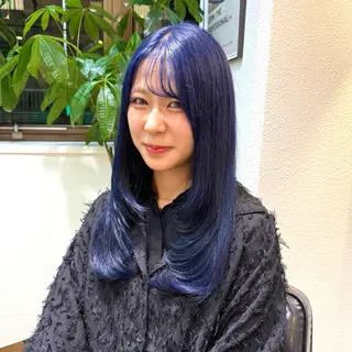 ロング レイヤーカット 縮毛矯正 高杉颯汰のヘアスタイル