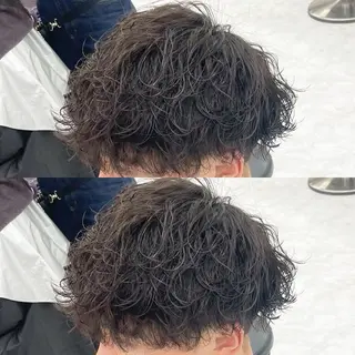 パーマ メンズ 🦋色落ち綺麗カラー メンズYUZU🦋‪のヘアスタイル