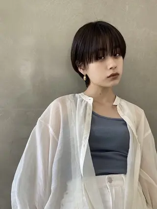 ショート カラー 髪質改善/透明感 OAK兵庫のヘアスタイル