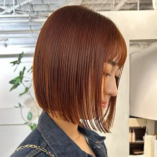 ショート カラー 切りっぱなしBOB 職人💜Anzuのヘアスタイル