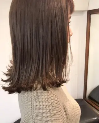 セミロング カラー クニモトハルナ ボブ/柔らかカラーのヘアスタイル