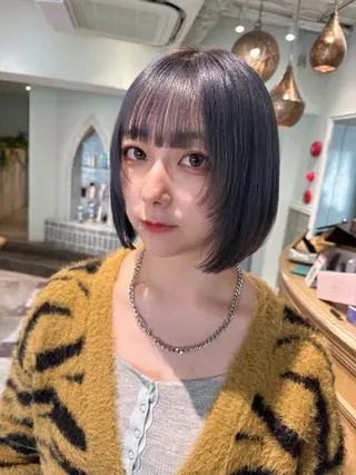 ショート カラー 木屋元一/透明感 /前髪/ショートボブのヘアスタイル