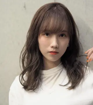 セミロング カラー ✨縮毛矯正/髪質改善 錦糸町/松坂拓馬のヘアスタイル