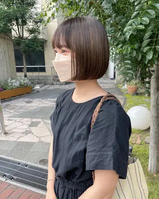 ショート 🙃 透明感カラー/ボブのヘアスタイル