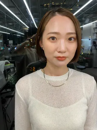 ショート カラー 似合わせカット レイヤー/ボブのヘアスタイル