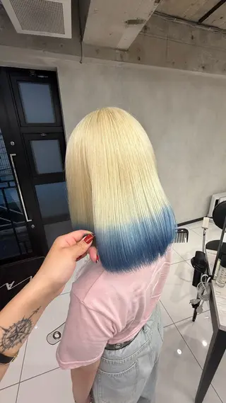 ロング カラー 【🦋綺麗めハイトー ン🦋】suzunoのヘアスタイル