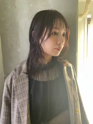 ミディアム 石川 理恵のヘアスタイル
