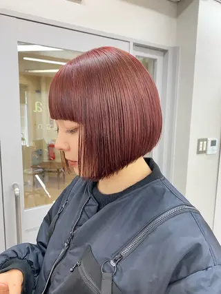 ショート カラー レイヤー暖色カラー 池袋Yamamotoのヘアスタイル