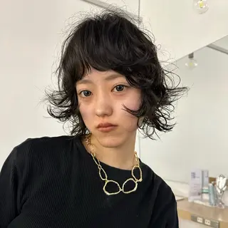 ショート 🌀渋谷ボブパーマ 🌀河野瑠太のヘアスタイル