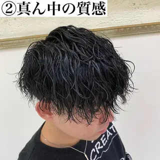 パーマ メンズ 三ノ宮フェザーパーマ 10月再開予定のヘアスタイル