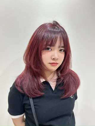 ミディアム hiyori🎀 トレンドレイヤーのヘアスタイル
