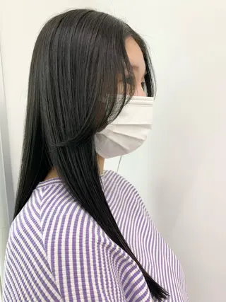 ミディアム カラー パーマ ヘアアレンジ メンズ キッズ ネイル マツエク・マツパ アイブロウ レイヤーカット 🌿透け感カラーのヘアスタイル