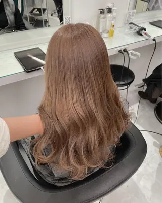 セミロング カラー 💗🤍透明感カラー 🤍💗kanonのヘアスタイル