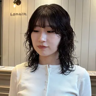 セミロング 盛れる透明感カラー・ momokaのヘアスタイル