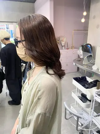 セミロング カラー 前橋 姫奈のヘアスタイル