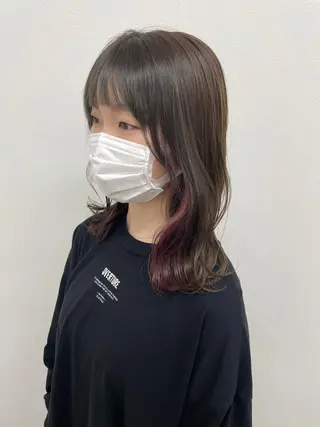 ロング カラー ヘアアレンジ 酸性縮毛矯正🧴韓国 レイヤー/髪質改善のヘアスタイル